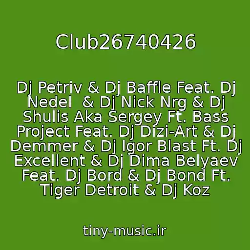 کاور آهنگ Club26740426 از Dj Petriv & Dj Baffle Feat. Dj Nedel  & Dj Nick Nrg & Dj Shulis Aka Sergey Ft. Bass Project Feat. Dj Dizi-Art & Dj Demmer & Dj Igor Blast Ft. Dj Excellent & Dj Dima Belyaev Feat. Dj Bord & Dj Bond Ft. Tiger Detroit & Dj Koz