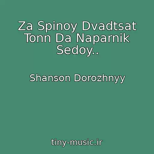 کاور آهنگ Za Spinoy Dvadtsat Tonn Da Naparnik Sedoy.. از Shanson Dorozhnyy