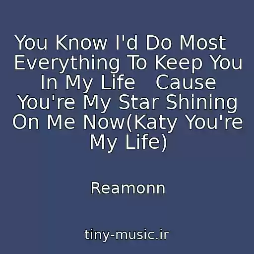 کاور آهنگ You Know I'd Do Most   Everything To Keep You In My Life   Cause You're My Star Shining On Me Now(Katy You're My Life) از Reamonn