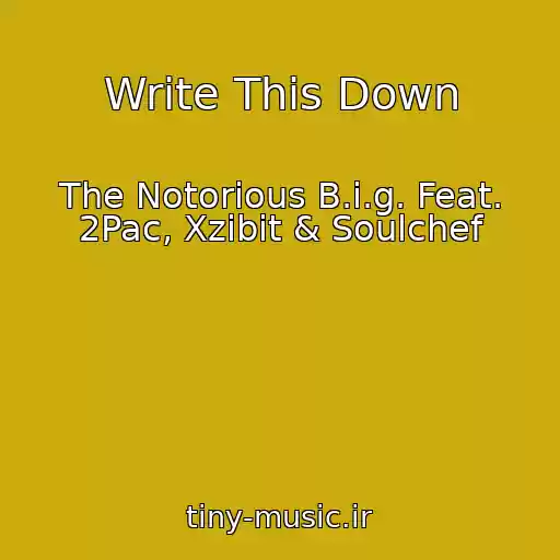 کاور آهنگ Write This Down از The Notorious B.i.g. Feat. 2Pac, Xzibit & Soulchef