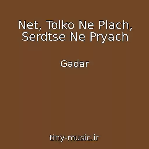کاور آهنگ Net, Tolko Ne Plach, Serdtse Ne Pryach از Gadar