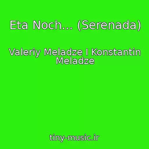 کاور آهنگ Eta Noch... (Serenada) از Valeriy Meladze I Konstantin Meladze