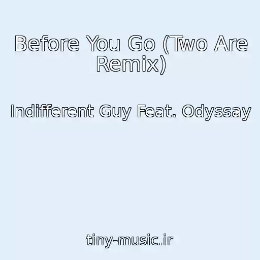کاور آهنگ Before You Go (Two Are Remix) از Indifferent Guy Feat. Odyssay