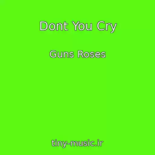 کاور آهنگ Dont You Cry از Guns Roses