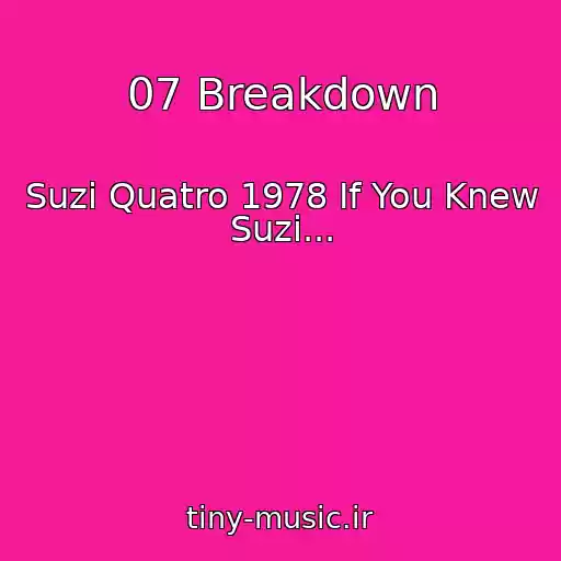 کاور آهنگ 07 Breakdown از Suzi Quatro 1978 If You Knew Suzi...