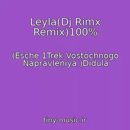 کاور آهنگ Leyla(Dj Rimx Remix)100% از (Esche 1Trek Vostochnogo Napravleniya )Didula