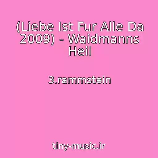 کاور آهنگ (Liebe Ist Fur Alle Da 2009) - Waidmanns Heil از 3.rammstein