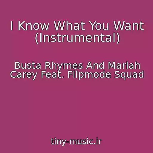 کاور آهنگ I Know What You Want (Instrumental) از Busta Rhymes And Mariah Carey Feat. Flipmode Squad