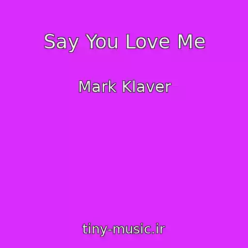 کاور آهنگ Say You Love Me از Mark Klaver