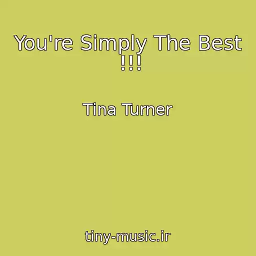 کاور آهنگ You're Simply The Best !!! از Tina Turner