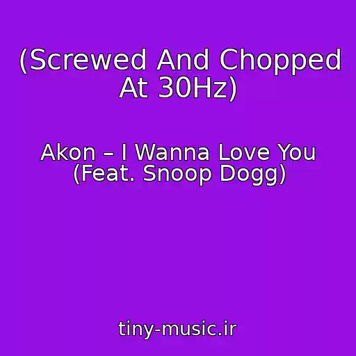 کاور آهنگ (Screwed And Chopped At 30Hz) از Akon – I Wanna Love You (Feat. Snoop Dogg)