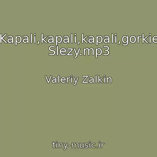 کاور آهنگ Kapali,kapali,kapali,gorkie Slezy.mp3 از Valeriy Zalkin