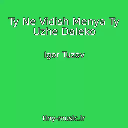 کاور آهنگ Ty Ne Vidish Menya Ty Uzhe Daleko از Igor Tuzov