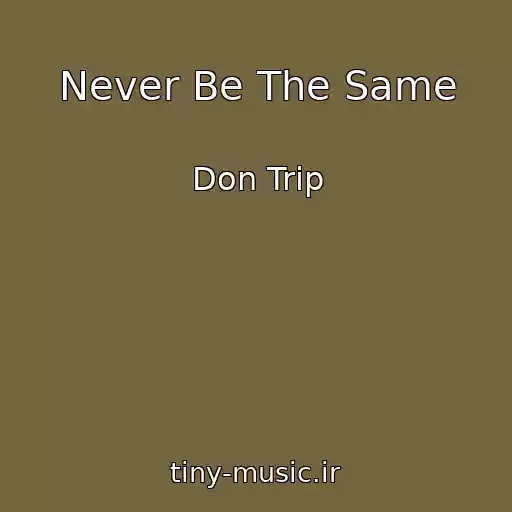کاور آهنگ Never Be The Same از Don Trip