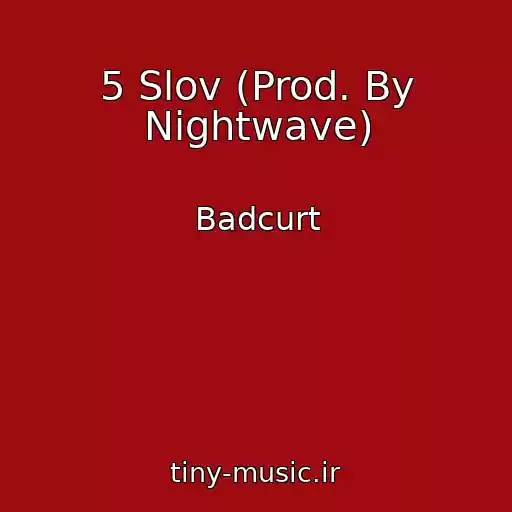 کاور آهنگ 5 Slov (Prod. By Nightwave) از Badcurt