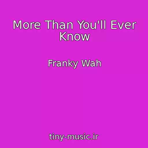 کاور آهنگ More Than You'll Ever Know از Franky Wah