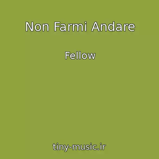 کاور آهنگ Non Farmi Andare از Fellow
