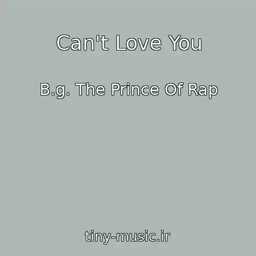 کاور آهنگ Can't Love You از B.g. The Prince Of Rap