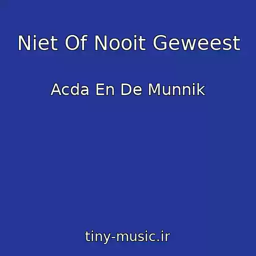 کاور آهنگ Niet Of Nooit Geweest از Acda En De Munnik
