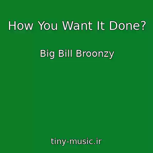 کاور آهنگ How You Want It Done? از Big Bill Broonzy
