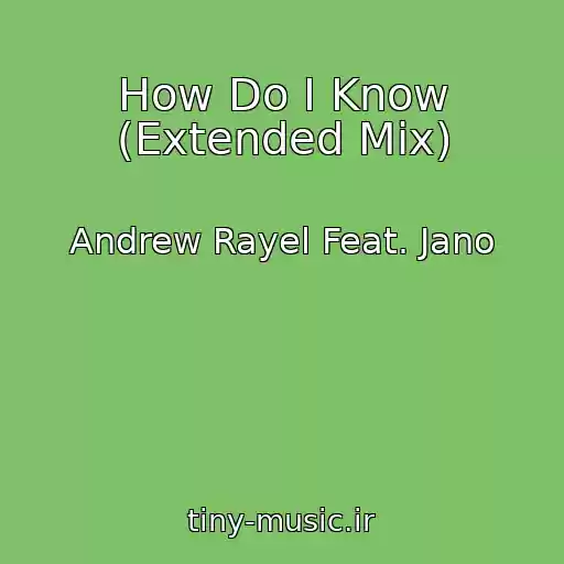 کاور آهنگ How Do I Know (Extended Mix) از Andrew Rayel Feat. Jano