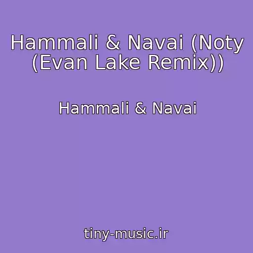 کاور آهنگ Hammali & Navai (Noty (Evan Lake Remix)) از Hammali & Navai