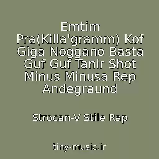 کاور آهنگ Emtim Pra(Killa'gramm) Kof Giga Noggano Basta Guf Guf Tanir Shot Minus Minusa Rep Andegraund از Strocan-V Stile Rap