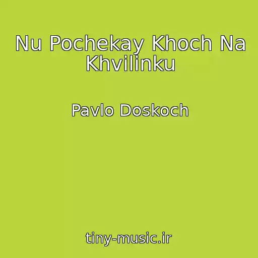 کاور آهنگ Nu Pochekay Khoch Na Khvilinku از Pavlo Doskoch