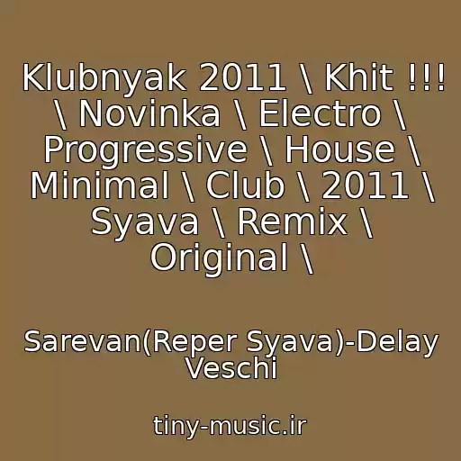 کاور آهنگ Klubnyak 2011 \ Khit !!! \ Novinka \ Electro \ Progressive \ House \ Minimal \ Club \ 2011 \ Syava \ Remix \ Original \ از Sarevan(Reper Syava)-Delay Veschi