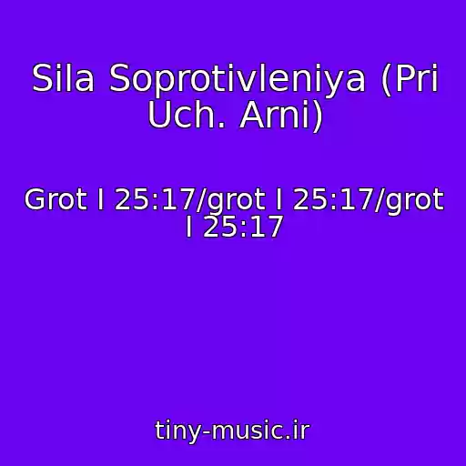 کاور آهنگ Sila Soprotivleniya (Pri Uch. Arni) از Grot I 25:17/grot I 25:17/grot I 25:17