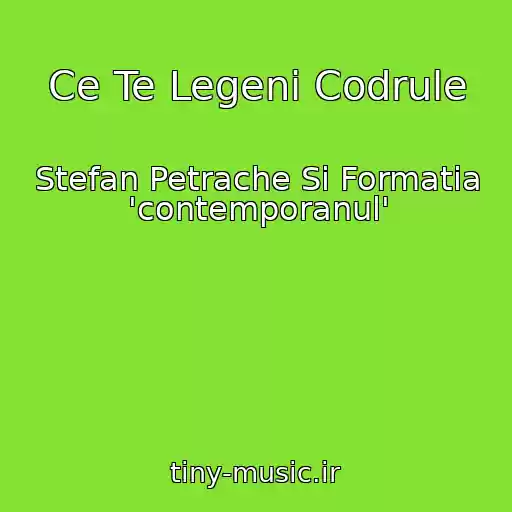 کاور آهنگ Ce Te Legeni Codrule از Stefan Petrache Si Formatia 'contemporanul'