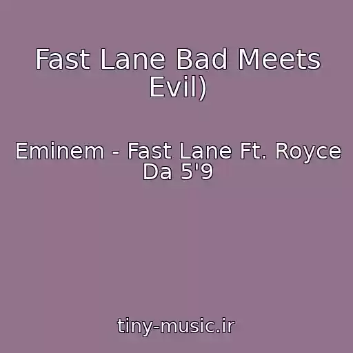 کاور آهنگ Fast Lane Bad Meets Evil) از Eminem - Fast Lane Ft. Royce Da 5'9