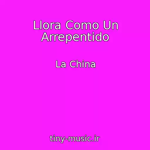 کاور آهنگ Llora Como Un Arrepentido از La China