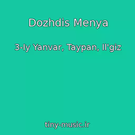 کاور آهنگ Dozhdis Menya از 3-Iy Yanvar, Taypan, Il'giz