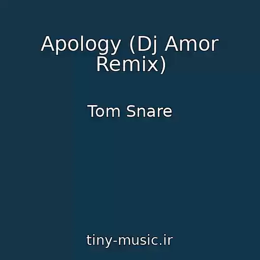 کاور آهنگ Apology (Dj Amor Remix) از Tom Snare