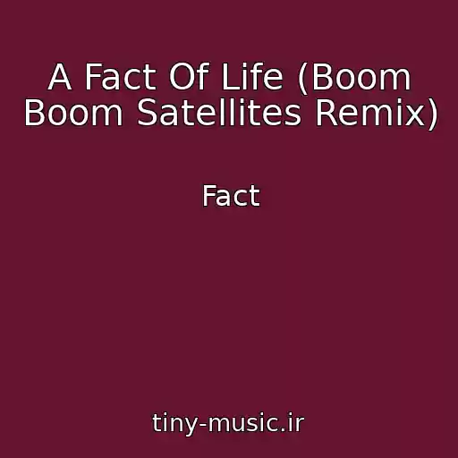 کاور آهنگ A Fact Of Life (Boom Boom Satellites Remix) از Fact