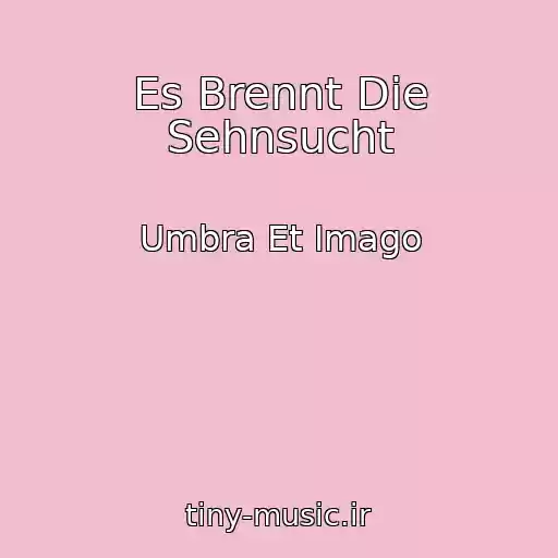 کاور آهنگ Es Brennt Die Sehnsucht از Umbra Et Imago