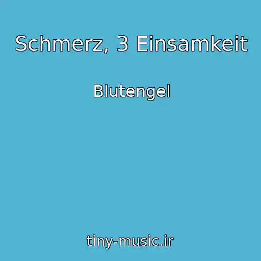 کاور آهنگ Schmerz, 3 Einsamkeit از Blutengel