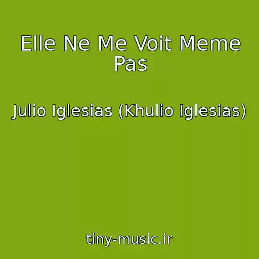 کاور آهنگ Elle Ne Me Voit Meme Pas از Julio Iglesias (Khulio Iglesias)
