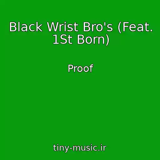 کاور آهنگ Black Wrist Bro's (Feat. 1St Born) از Proof