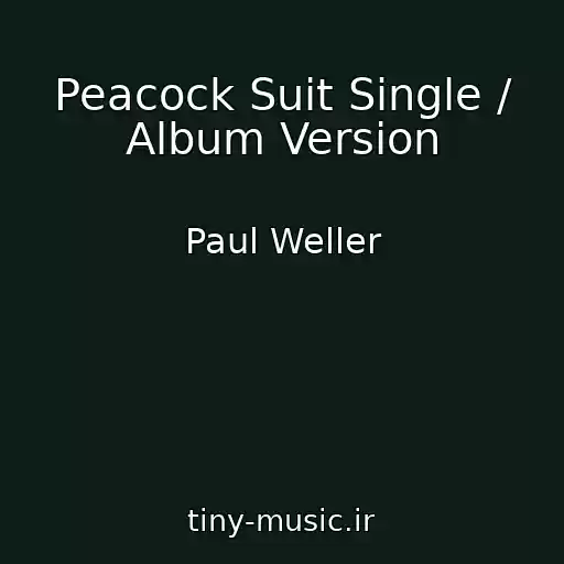 کاور آهنگ Peacock Suit Single / Album Version از Paul Weller