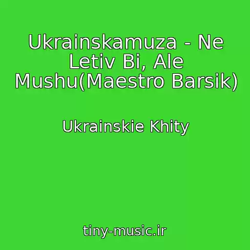 کاور آهنگ Ukrainskamuza - Ne Letіv Bi, Ale Mushu(Maestro Barsik) از Ukrainskie Khity