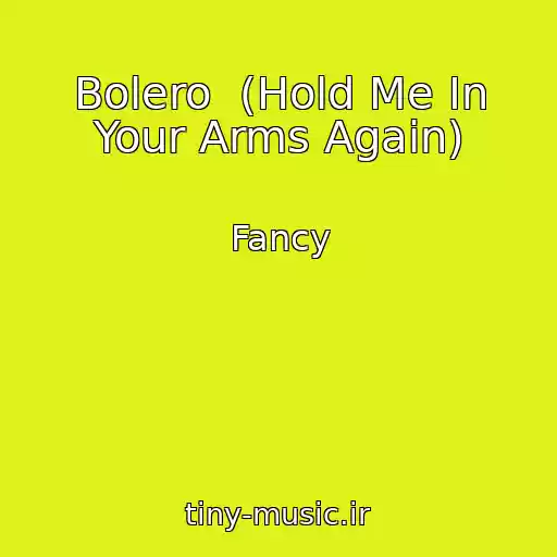 کاور آهنگ Bolero  (Hold Me In Your Arms Again) از Fancy