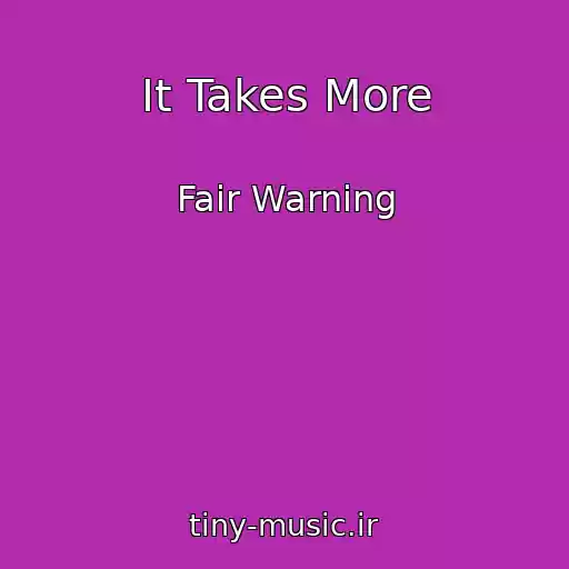 کاور آهنگ It Takes More از Fair Warning