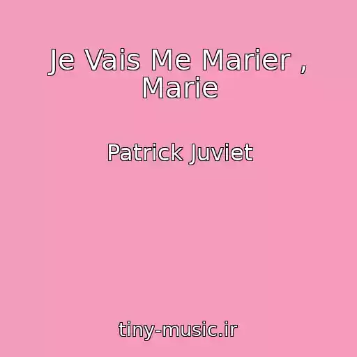 کاور آهنگ Je Vais Me Marier , Marie از Patrick Juviet
