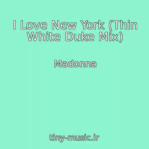 کاور آهنگ I Love New York (Thin White Duke Mix) از Madonna