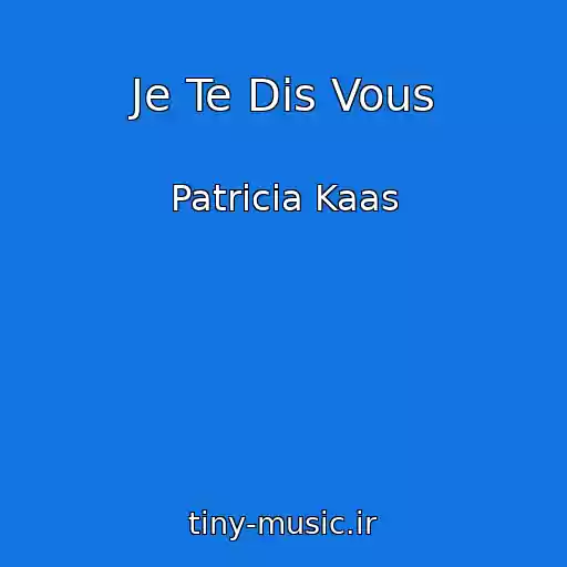 کاور آهنگ Je Te Dis Vous از Patricia Kaas