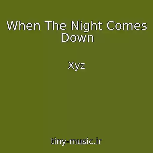 کاور آهنگ When The Night Comes Down از Xyz