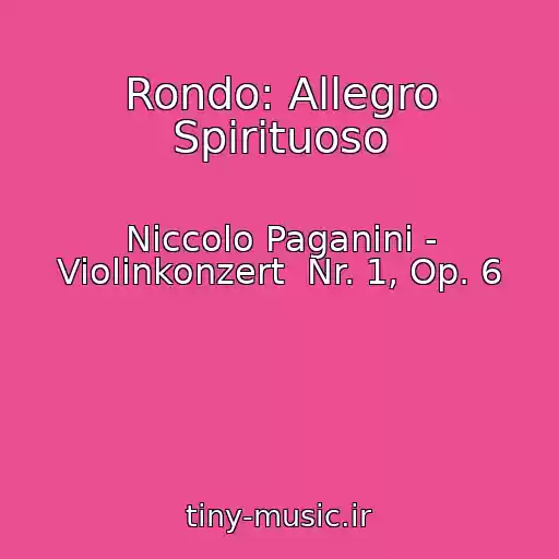 کاور آهنگ Rondo: Allegro Spirituoso از Niccolo Paganini - Violinkonzert  Nr. 1, Op. 6