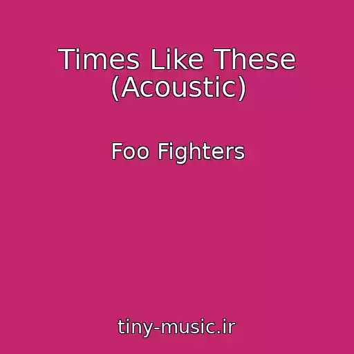 کاور آهنگ Times Like These (Acoustic) از Foo Fighters